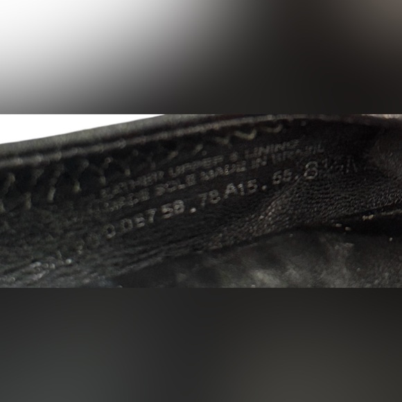 Tory Burch Pebble Black Leather Flats Size 8.5 - Picture 8 of 9